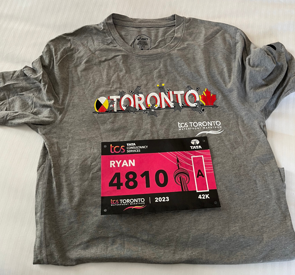 2023 Ryan Toronto Marathon Shirt for Runners 2023 Ryan Toronto Marathon Shirt for Runners