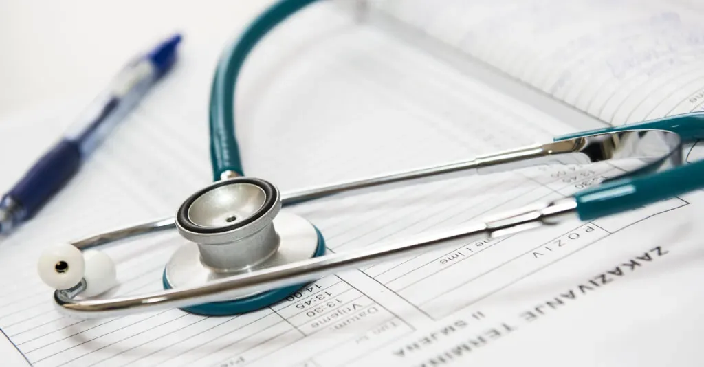 Sports Physiotherapy Assessment – Medical History Stethoscope on medical assessment paperwork